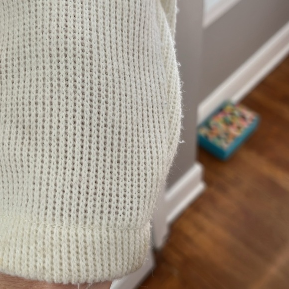 Madewell Mockneck button-back top in cream - Picture 4 of 8